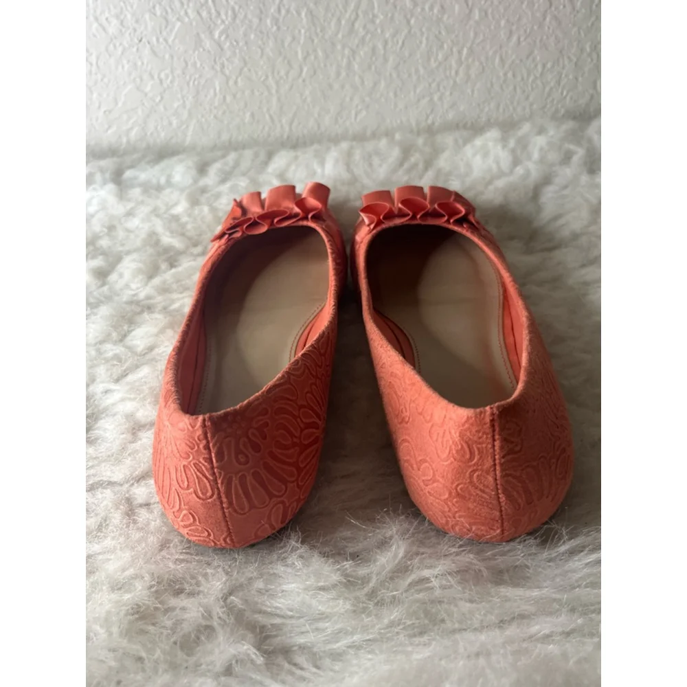 Fergalicious by Fergie Pink Fabric Slip On Ballet Shoes Women Size 8.5M